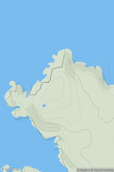 Thumbnail image for Aird Mhor [Lewis and Nearby Islands] [NB190450] showing contour plot for surrounding peak